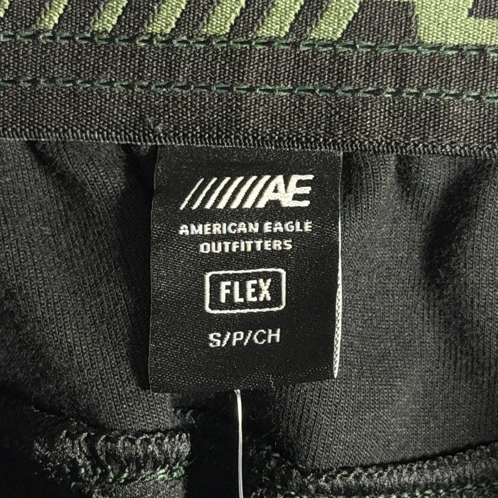 American‎ Eagle Mens Flex Jogger Shorts Heather Green Zip Pocket Small 013-1130